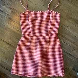 Reformation gingham mini dress!